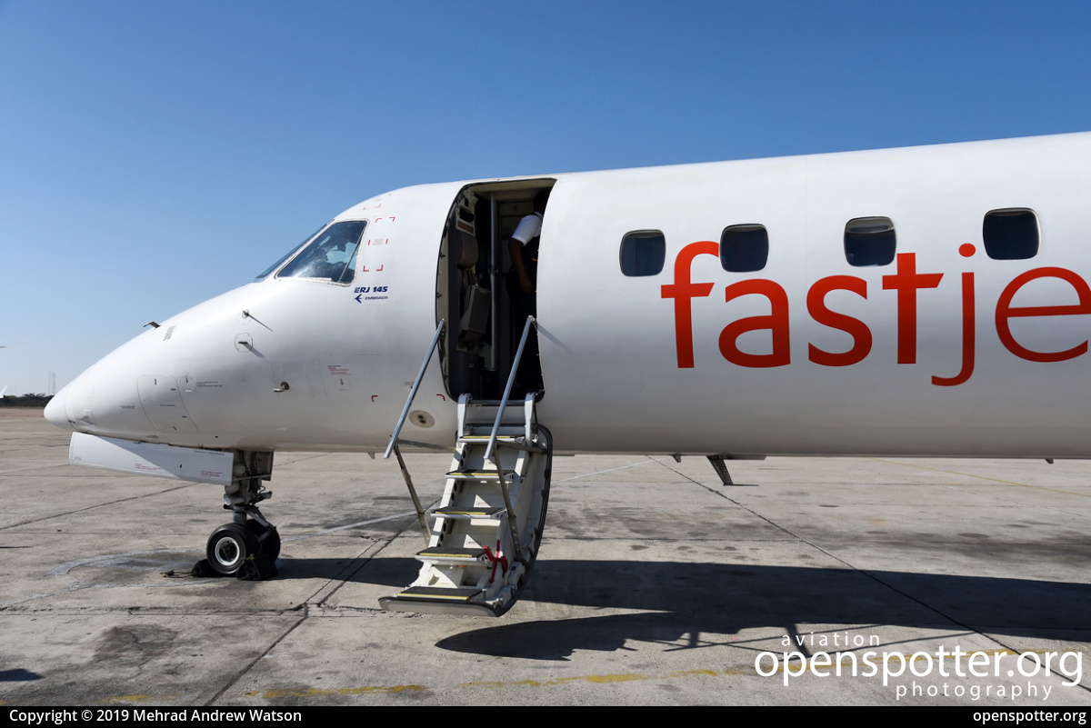 Z-FJG - Fastjet (Zimbabwe) Embraer ERJ-145MP at Harare International Airport (HRE/FVHA) taken by Mehrad Andrew Watson | openspotter.org | ID: 61734