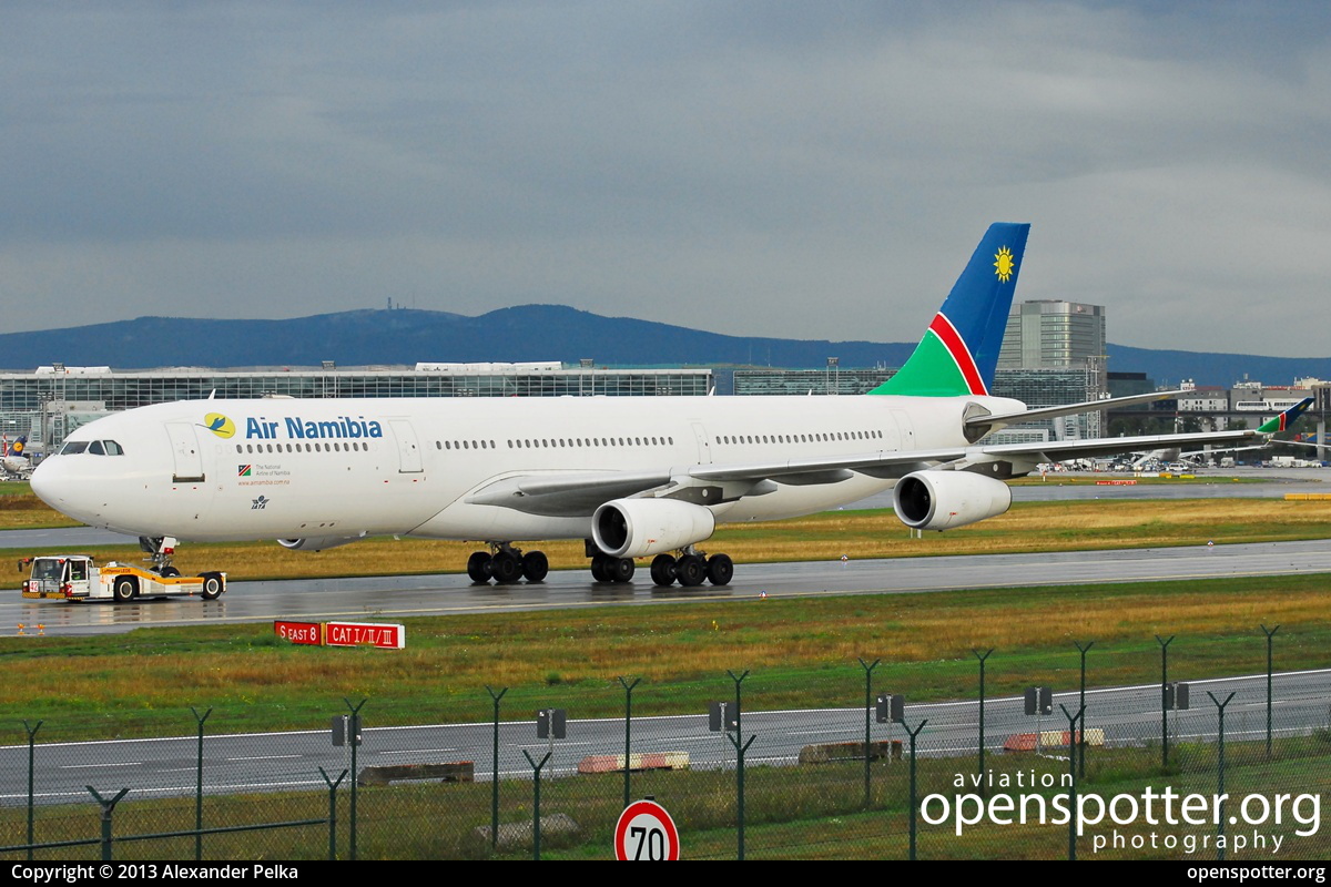 V5-NME - Air Namibia Airbus A340-311 at Frankfurt International Airport (FRA/EDDF) taken by Alexander Pelka | openspotter.org | ID: 9226