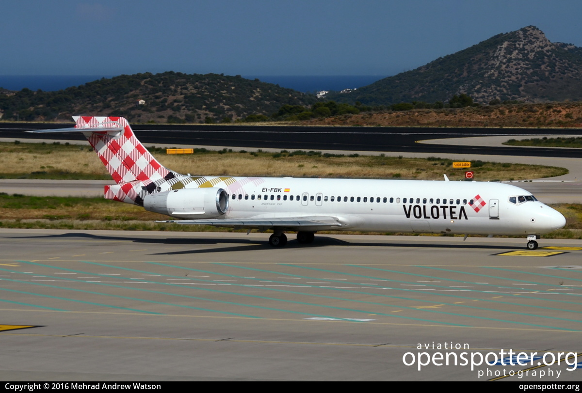 EI-FBK - Volotea Airlines Boeing 717-2BL at Eleftherios Venizelos International Airport
(succeeded Ellinikon International Airport) (ATH/LGAV) taken by Mehrad Andrew Watson | openspotter.org | ID: 30248