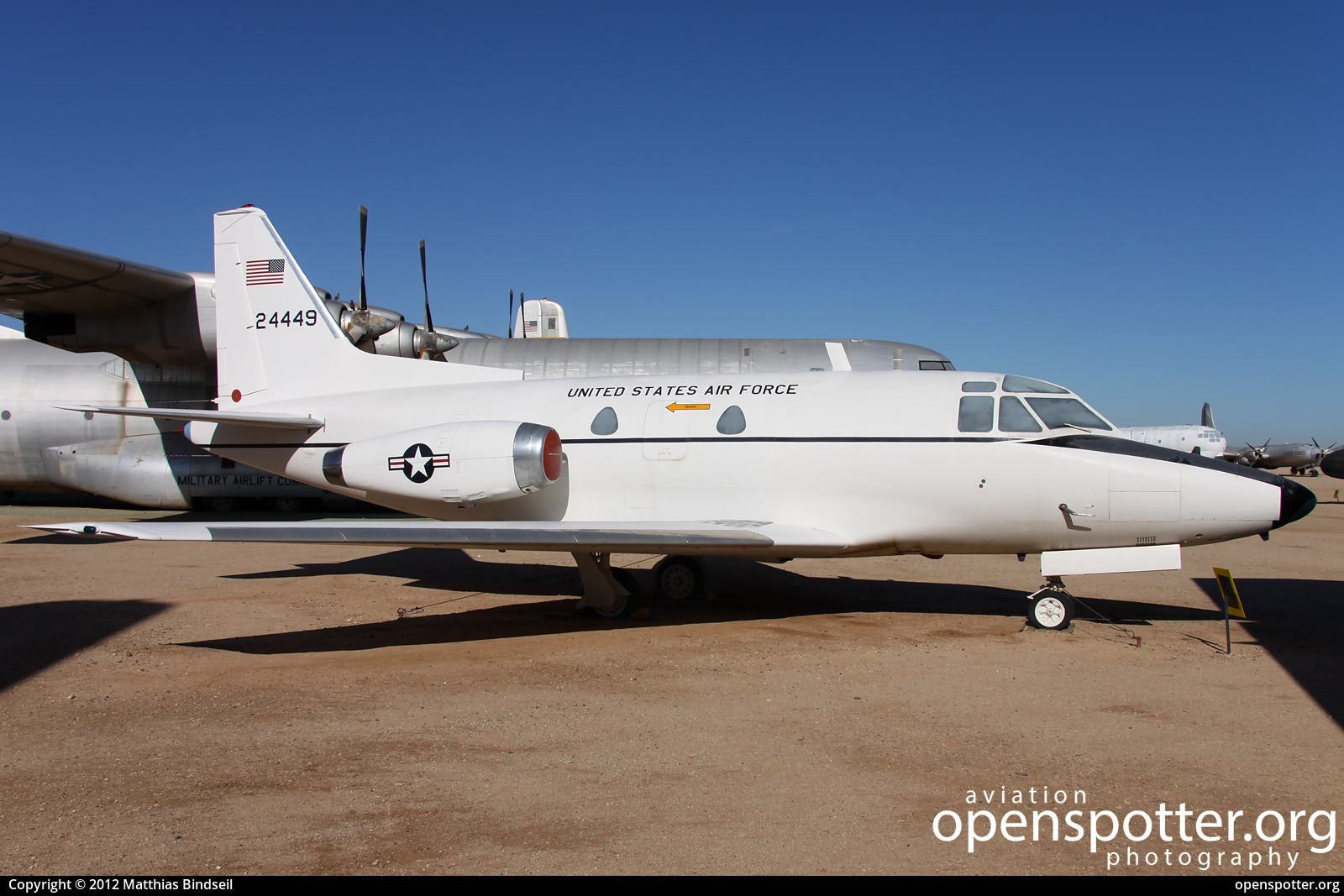 62-4449 - US Airforce (USAF) North American CT-39A Sabreliner at Davis Monthan Air Force Base (DMA/KDMA) taken by Matthias Bindseil | openspotter.org | ID: 57117