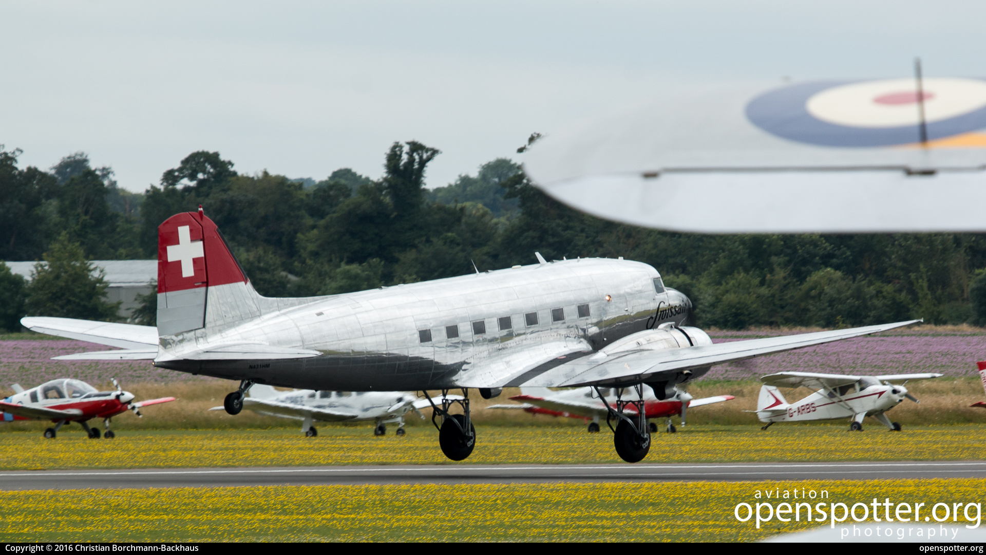 N431HM - Private / Untitled Douglas DC-3C (S1C3G) at Duxford Airport (QFO/EGSU) taken by Christian Borchmann-Backhaus | openspotter.org | ID: 66416