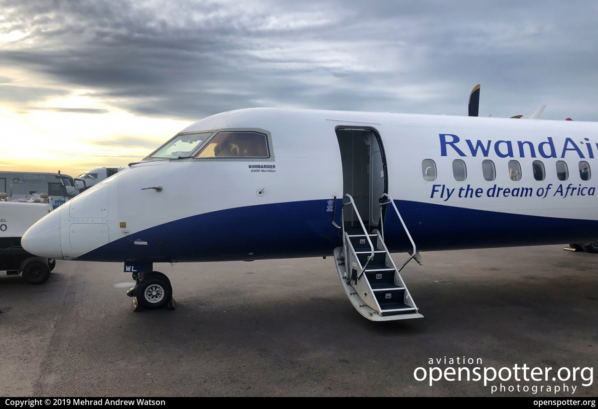 9XR-WL - Rwandair Express De Havilland Canada DHC-8-402Q Dash 8 at Kigali International Airport (Kanombe Airport) (KGL/HRYR) taken by Mehrad Andrew Watson | openspotter.org | ID: 61360