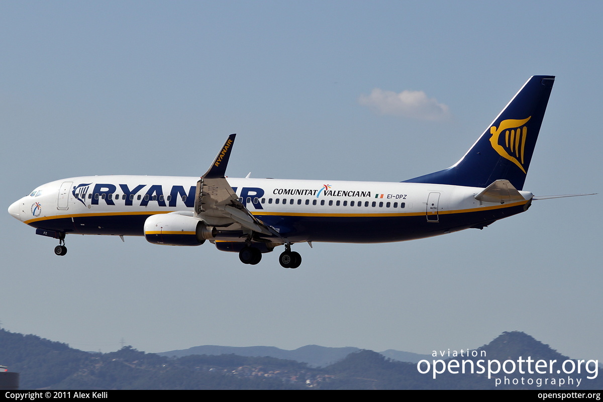 EI-DPZ - Ryanair Boeing 737-8AS(WL) at Barcelona Airport (BCN/LEBL) taken by Alex Kelli | openspotter.org | ID: 1357