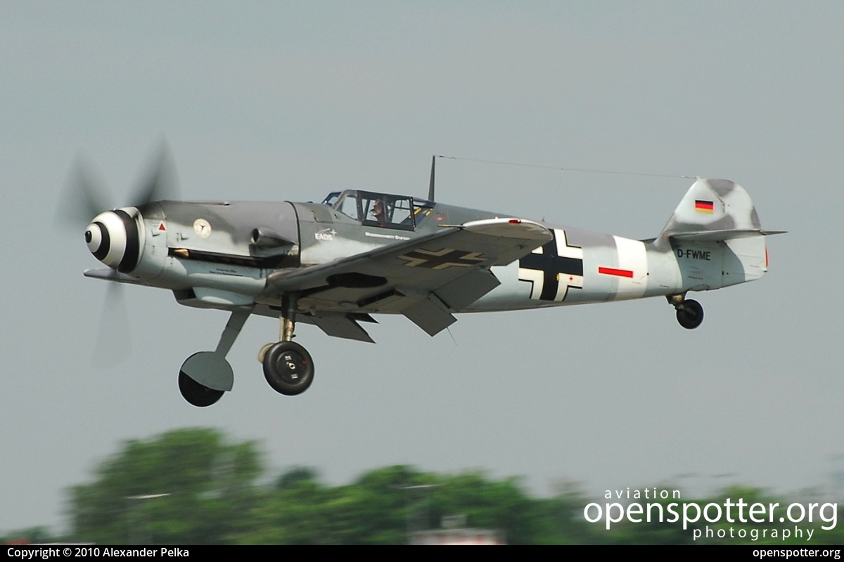 D-FWME - Messerschmitt Stiftung Messerschmitt Bf-109 G4 at Berlin-Schönefeld International Airport (SXF/EDDB) taken by Alexander Pelka | openspotter.org | ID: 12743