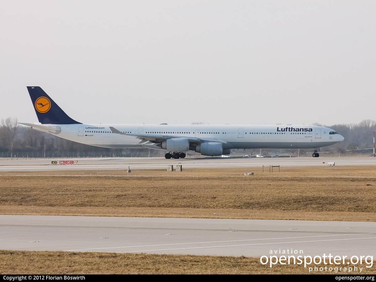 D-AIHT - Lufthansa Airbus A340-642X at Franz Josef Strauss International Airport (MUC/EDDM) taken by Florian Böswirth | openspotter.org | ID: 2589
