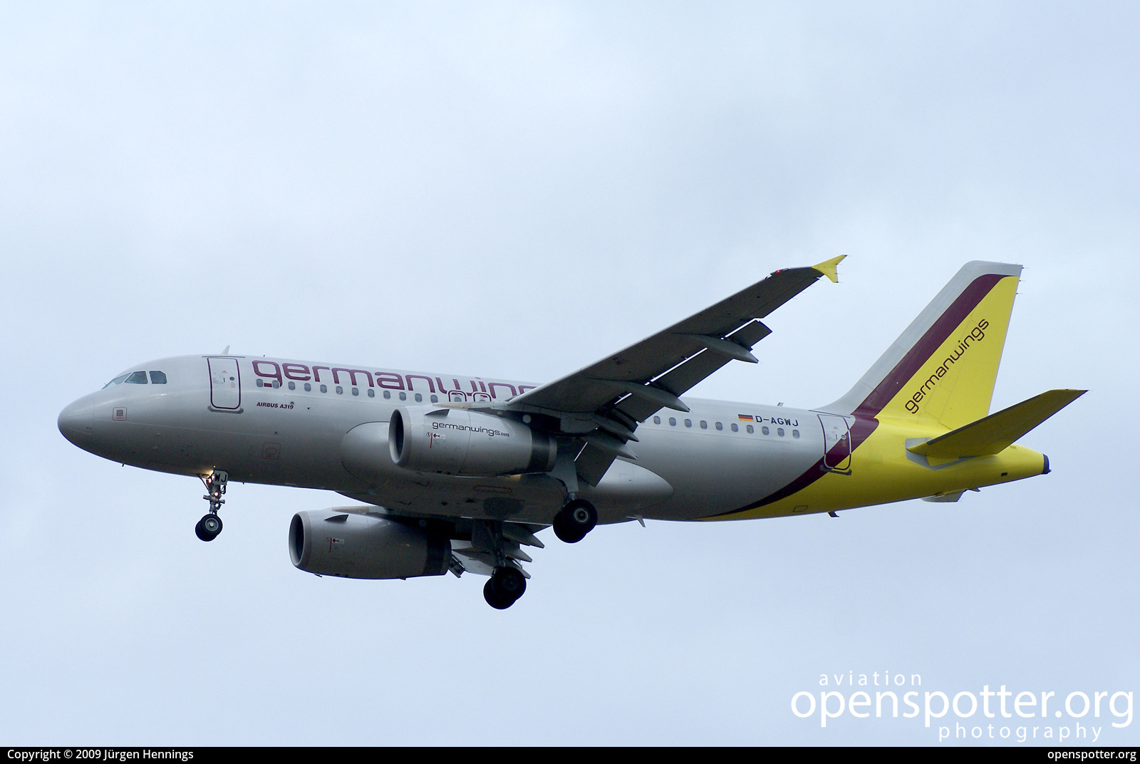 D-AGWJ - Germanwings Airbus A319-132 at Berlin-Schönefeld International Airport (SXF/EDDB) taken by Jürgen Hennings | openspotter.org | ID: 66040
