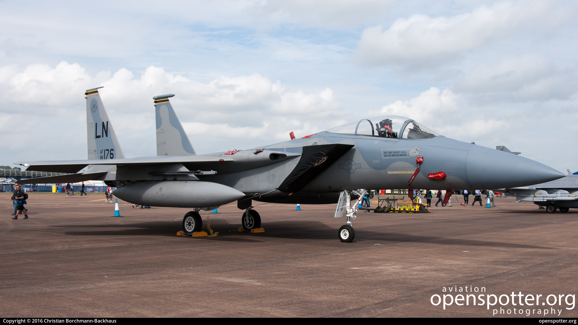 86-0176 - US Airforce (USAF) McDonnell Douglas F-15C Eagle at RAF Fairford (FFD/EGVA) taken by Christian Borchmann-Backhaus | openspotter.org | ID: 50914