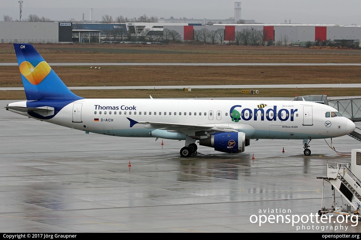 D-AICH - Condor Airbus A320-212 at Hanover-Langenhagen Airport (HAJ/EDDV) taken by Jörg Graupner | openspotter.org | ID: 39838