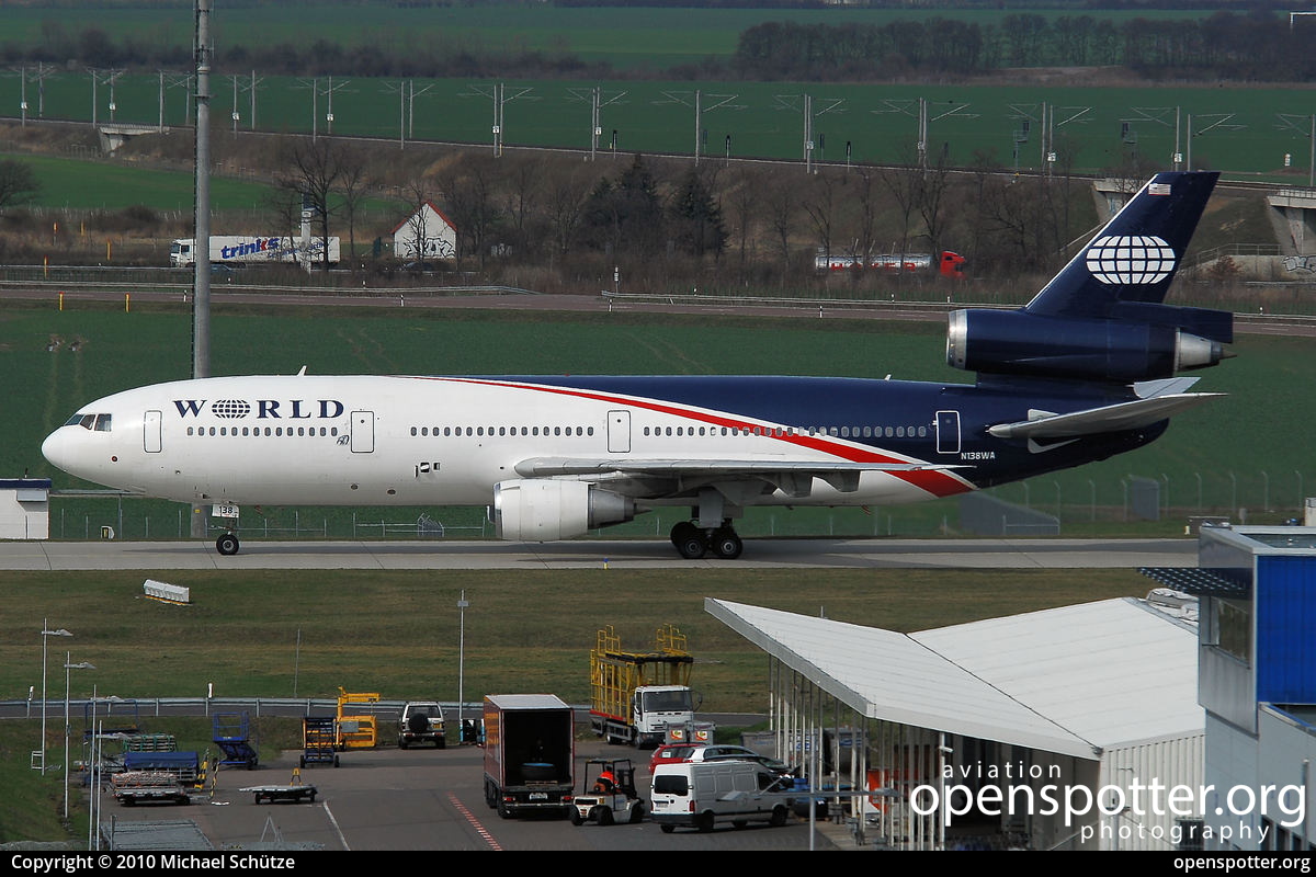 N138WA - World Airways McDonnell Douglas DC-10-30 at Leipzig/Halle Airport (LEJ/EDDP) taken by Michael Schütze | openspotter.org | ID: 12625