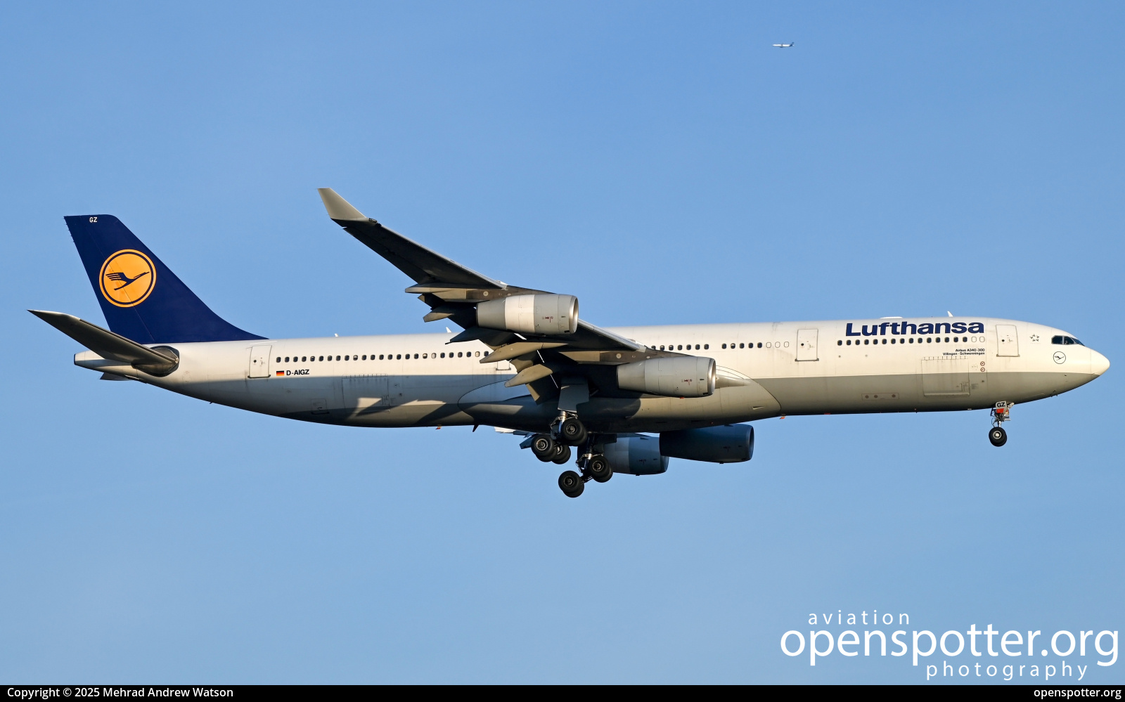 D-AIGZ - Lufthansa Airbus A340-313X at Frankfurt International Airport (FRA/EDDF) taken by Mehrad Andrew Watson | openspotter.org | ID: 90463