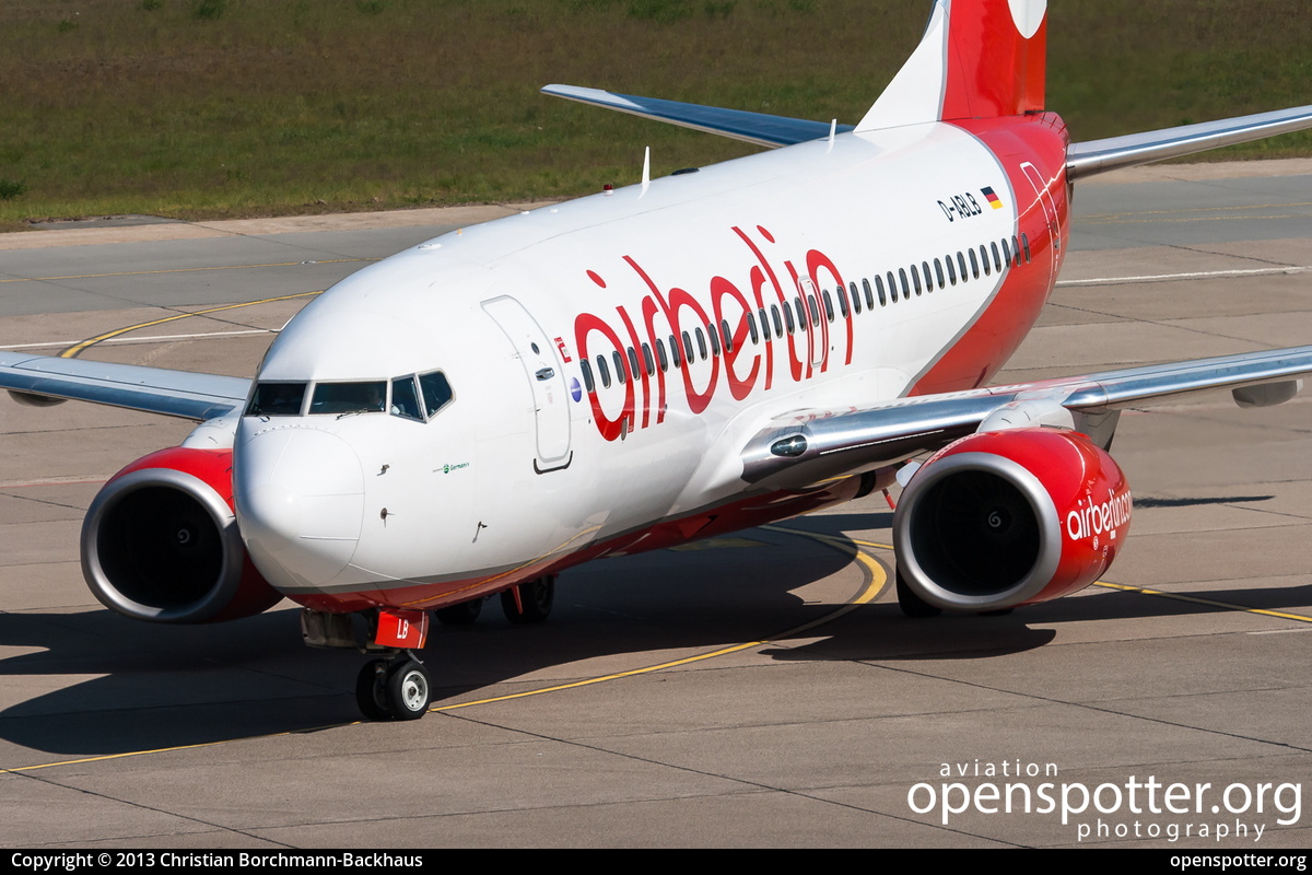 D-ABLB - Air Berlin Boeing 737-76J(WL) at Berlin-Tegel Airport (TXL/EDDT) taken by Christian Borchmann-Backhaus | openspotter.org | ID: 7173