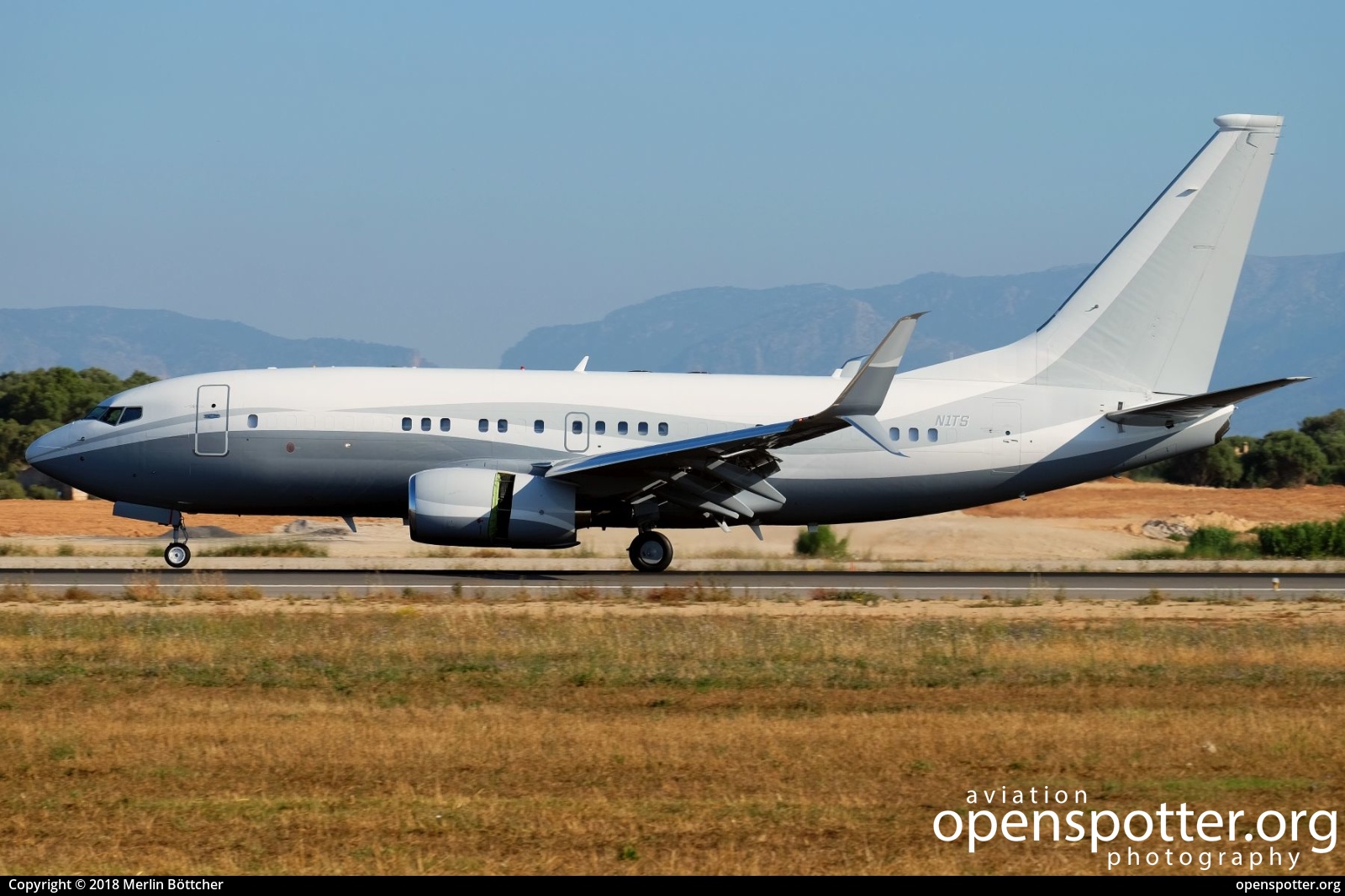 N1TS - Private / Untitled Boeing 737-7YJ(BBJ)  Winglets at Palma de Mallorca Airport (Son Sant Joan Airport) (PMI/LEPA) taken by Merlin Böttcher | openspotter.org | ID: 55031