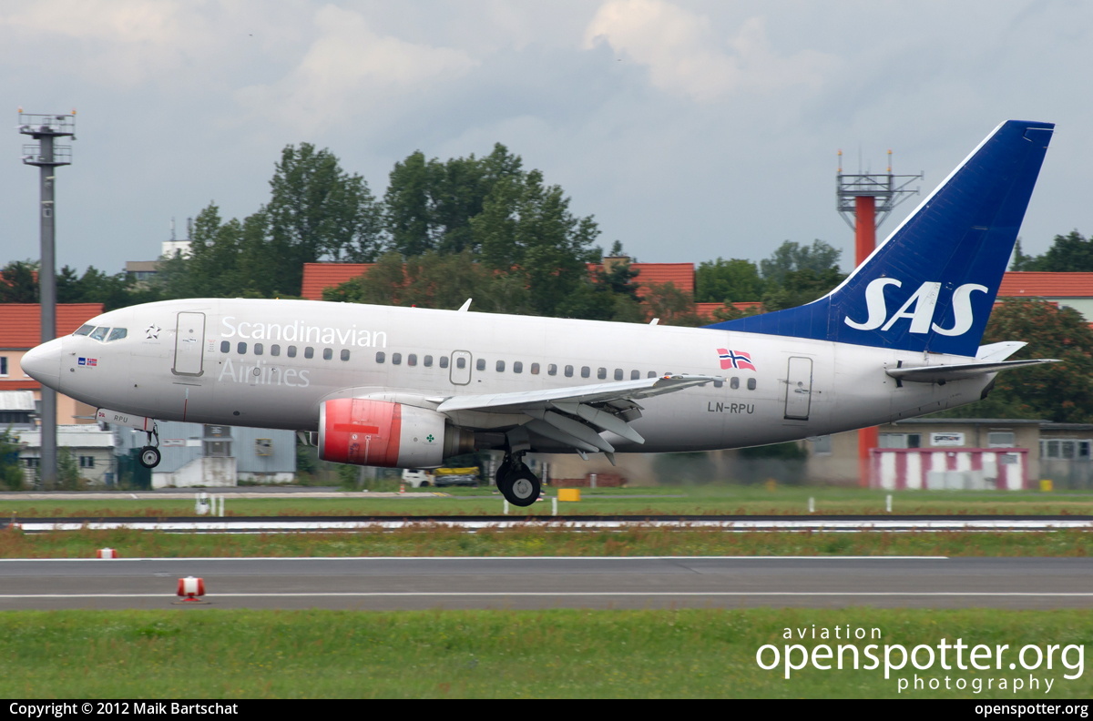 LN-RPU - Scandinavian Airlines Boeing 737-683 at Berlin-Tegel Airport (TXL/EDDT) taken by Maik Bartschat | openspotter.org | ID: 3572