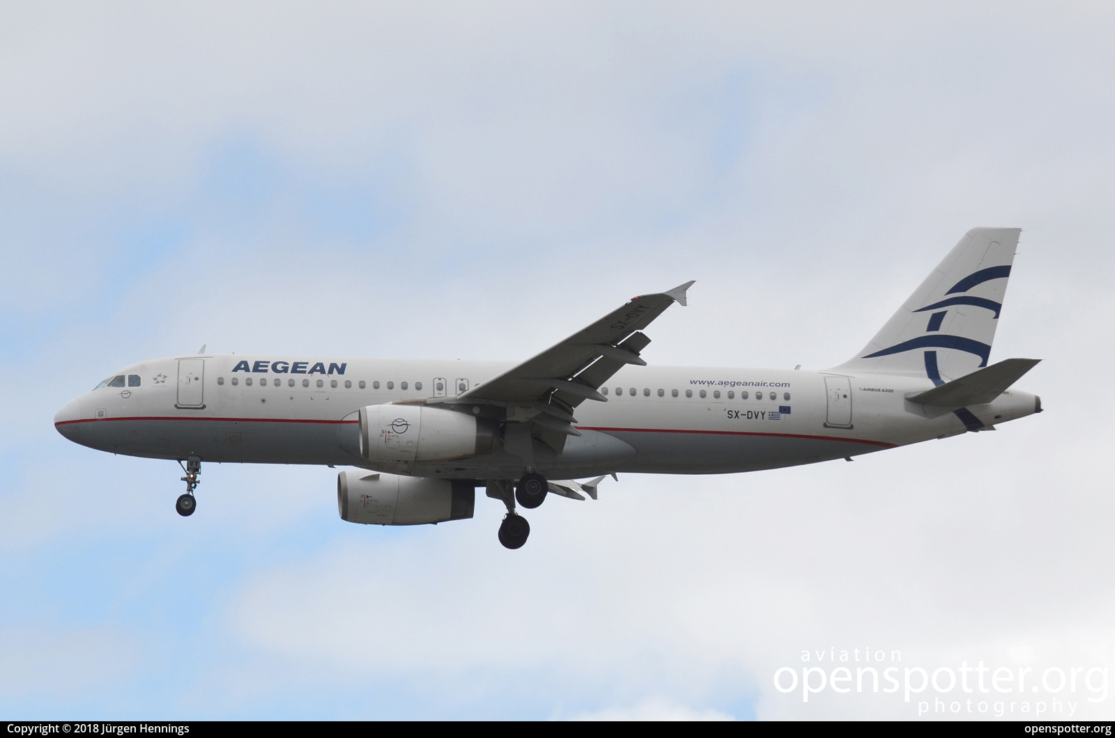 SX-DVY - Aegean Airlines Airbus A320-232 at Berlin-Tegel Airport (TXL/EDDT) taken by Jürgen Hennings | openspotter.org | ID: 55690