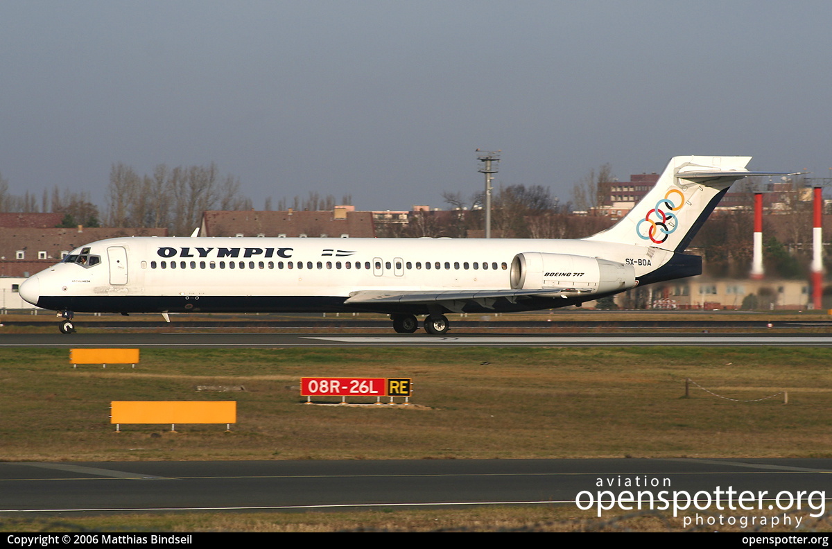 SX-BOA - Olympic Airlines Boeing 717-2K9 at Berlin-Tegel Airport (TXL/EDDT) taken by Matthias Bindseil | openspotter.org | ID: 7386