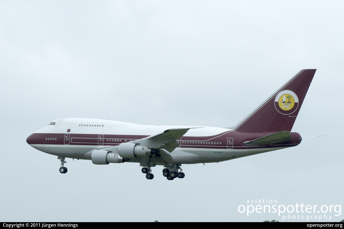 VP-BAT - Qatar Amiri Flight Boeing 747SP-21 at Hamburg Airport (Fuhlsbüttel Airport) (HAM/EDDH) taken by Jürgen Hennings | openspotter.org | ID: 34543