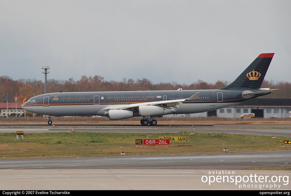JY-ABH - Jordanian Government Airbus A340-211 at Berlin-Tegel Airport (TXL/EDDT) taken by Eveline Tscharntke | openspotter.org | ID: 1362