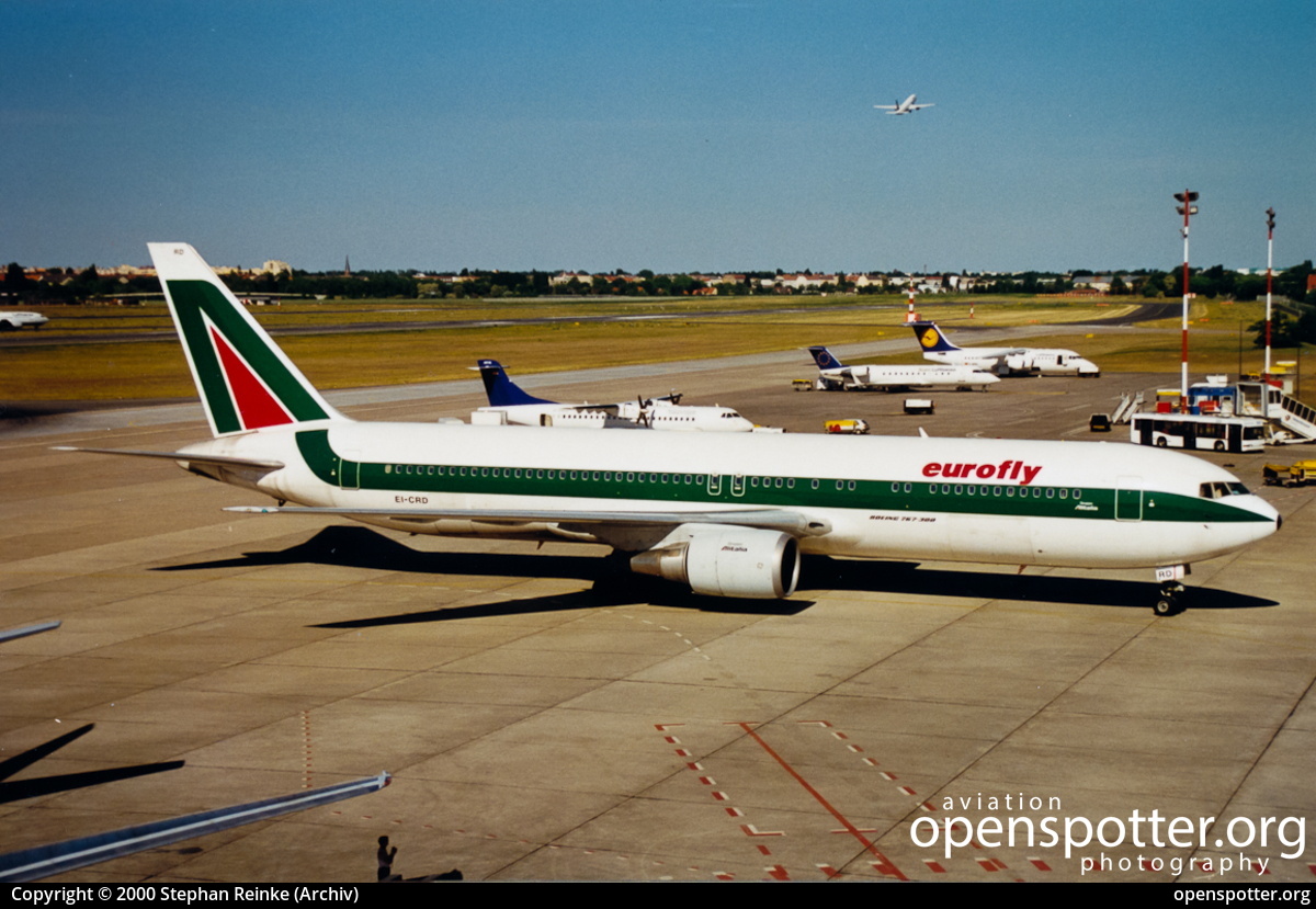 EI-CRD - Eurofly Boeing 767-31B(ER) at Berlin-Tegel Airport (TXL/EDDT) taken by Stephan Reinke (Archiv) | openspotter.org | ID: 2350