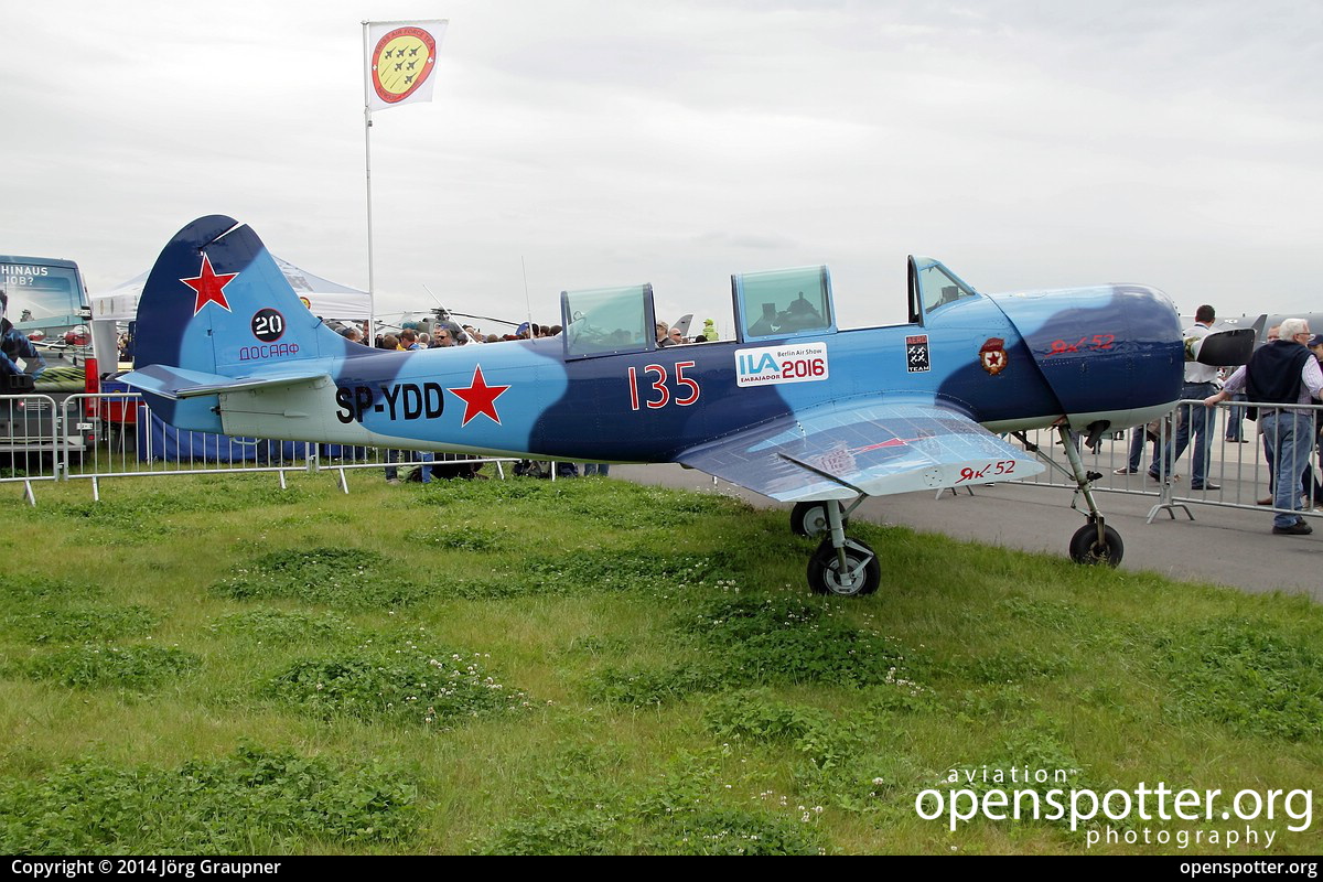 SP-YDD - Private / Untitled Yakovlev Yak-52 at Berlin-Schönefeld International Airport (SXF/EDDB) taken by Jörg Graupner | openspotter.org | ID: 31326