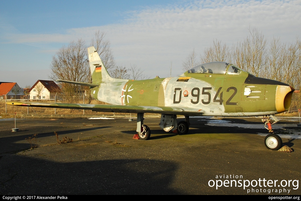D-9542 - Luftwaffe (German Air Force) North American F-86F Sabre at RAF Gatow (GWW/EDBG) taken by Alexander Pelka | openspotter.org | ID: 37607