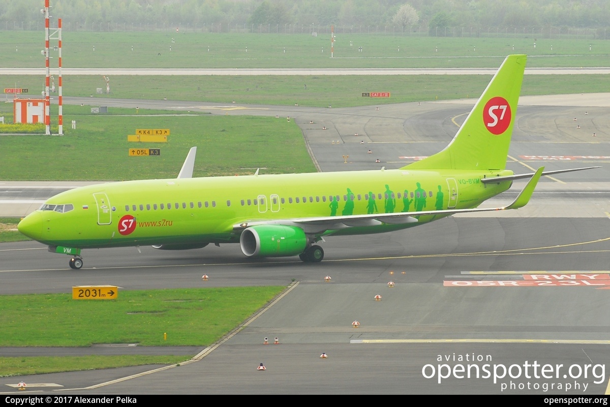 VQ-BVM - S7 Airlines Boeing 737-8GJ(WL) at Düsseldorf International Airport (DUS/EDDL) taken by Alexander Pelka | openspotter.org | ID: 42229