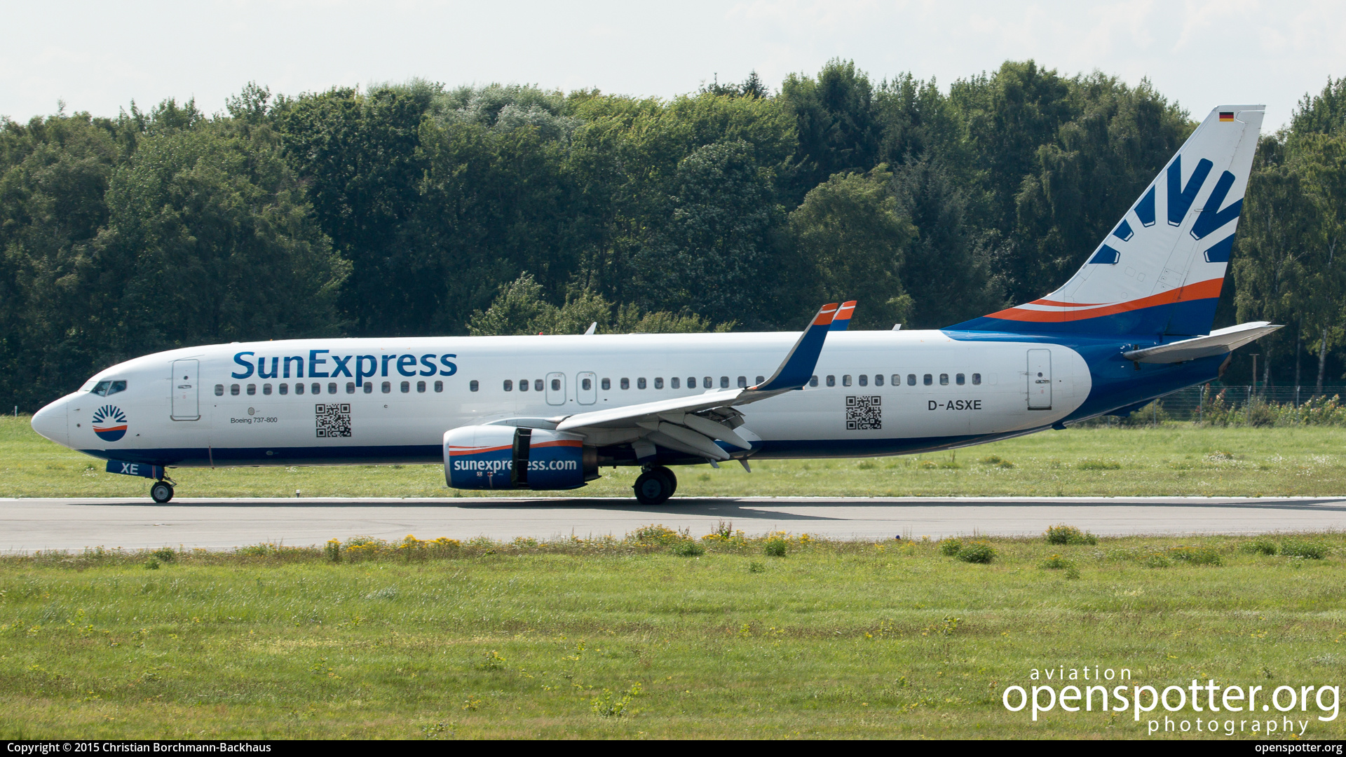 D-ASXE - SunExpress Germany Boeing 737-8CX(WL) at Hamburg Airport (Fuhlsbüttel Airport) (HAM/EDDH) taken by Christian Borchmann-Backhaus | openspotter.org | ID: 50061
