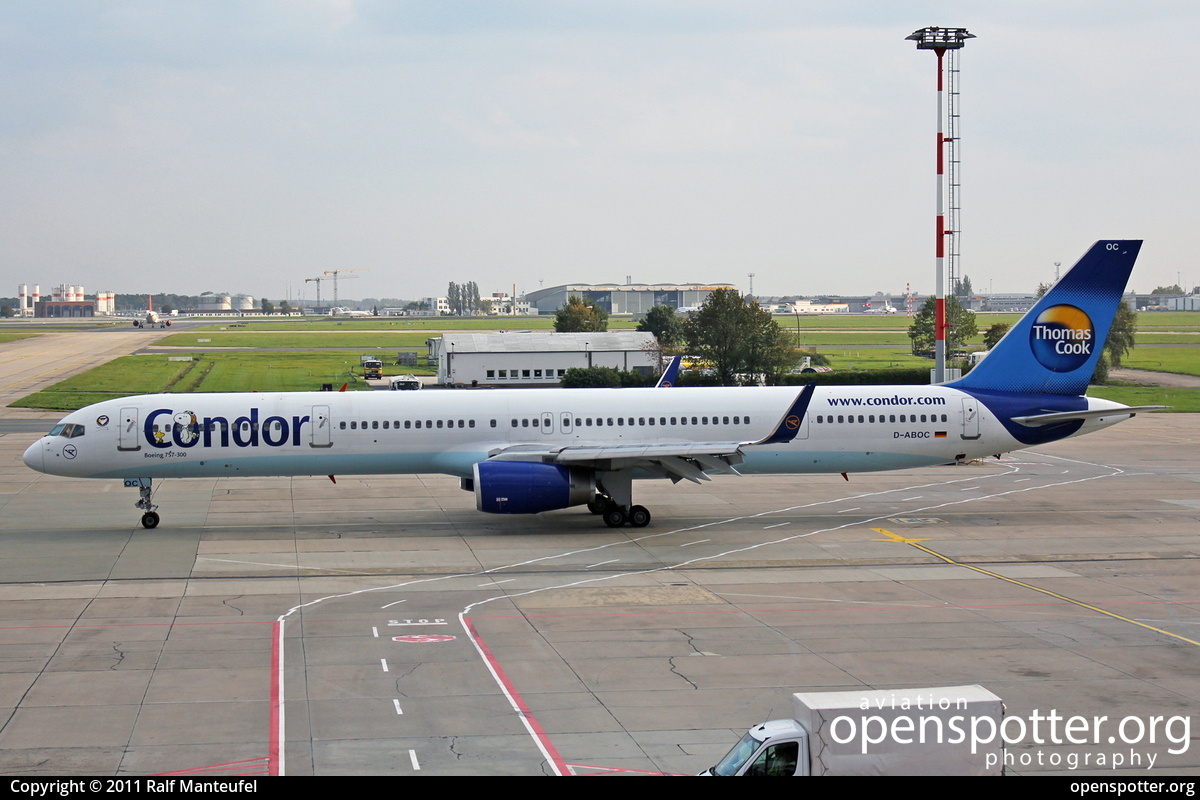 D-ABOC - Condor Boeing 757-330 at Berlin-Schönefeld International Airport (SXF/EDDB) taken by Ralf Manteufel | openspotter.org | ID: 2207