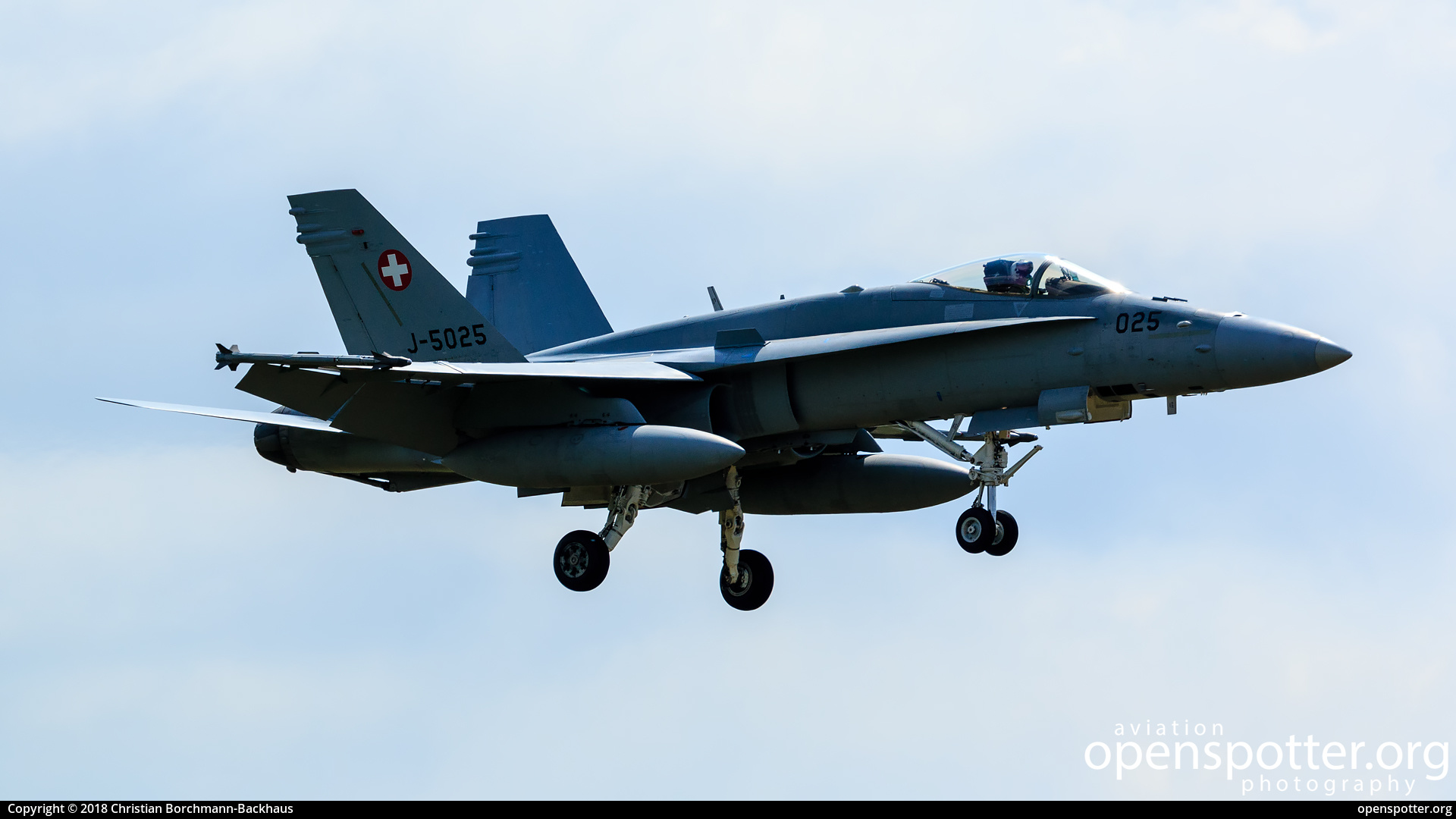 J-5025 - Swiss Air Force McDonnell Douglas F/A-18C "Hornet" at Poznan-Krzesiny (EPKS) taken by Christian Borchmann-Backhaus | openspotter.org | ID: 55679