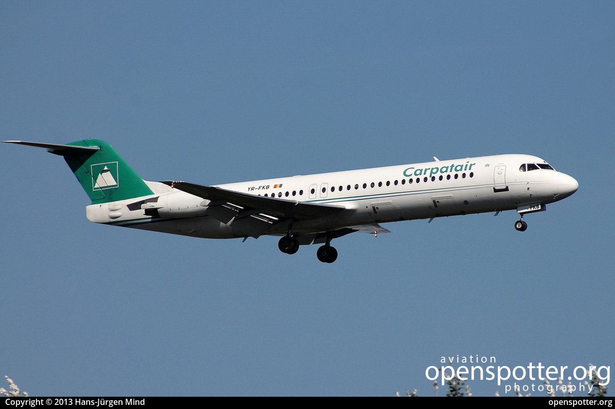 YR-FKB - Carpatair Fokker F100 at Berlin-Tegel Airport (TXL/EDDT) taken by Hans-Jürgen Mind | openspotter.org | ID: 8832