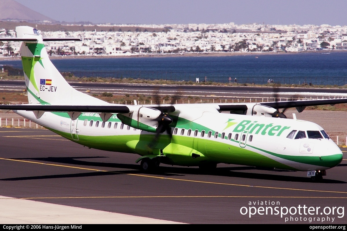 EC-JEV - Binter Canarias ATR 72-500 (72-212A) at Lanzarote Airport (ACE/GCRR) taken by Hans-Jürgen Mind | openspotter.org | ID: 38793