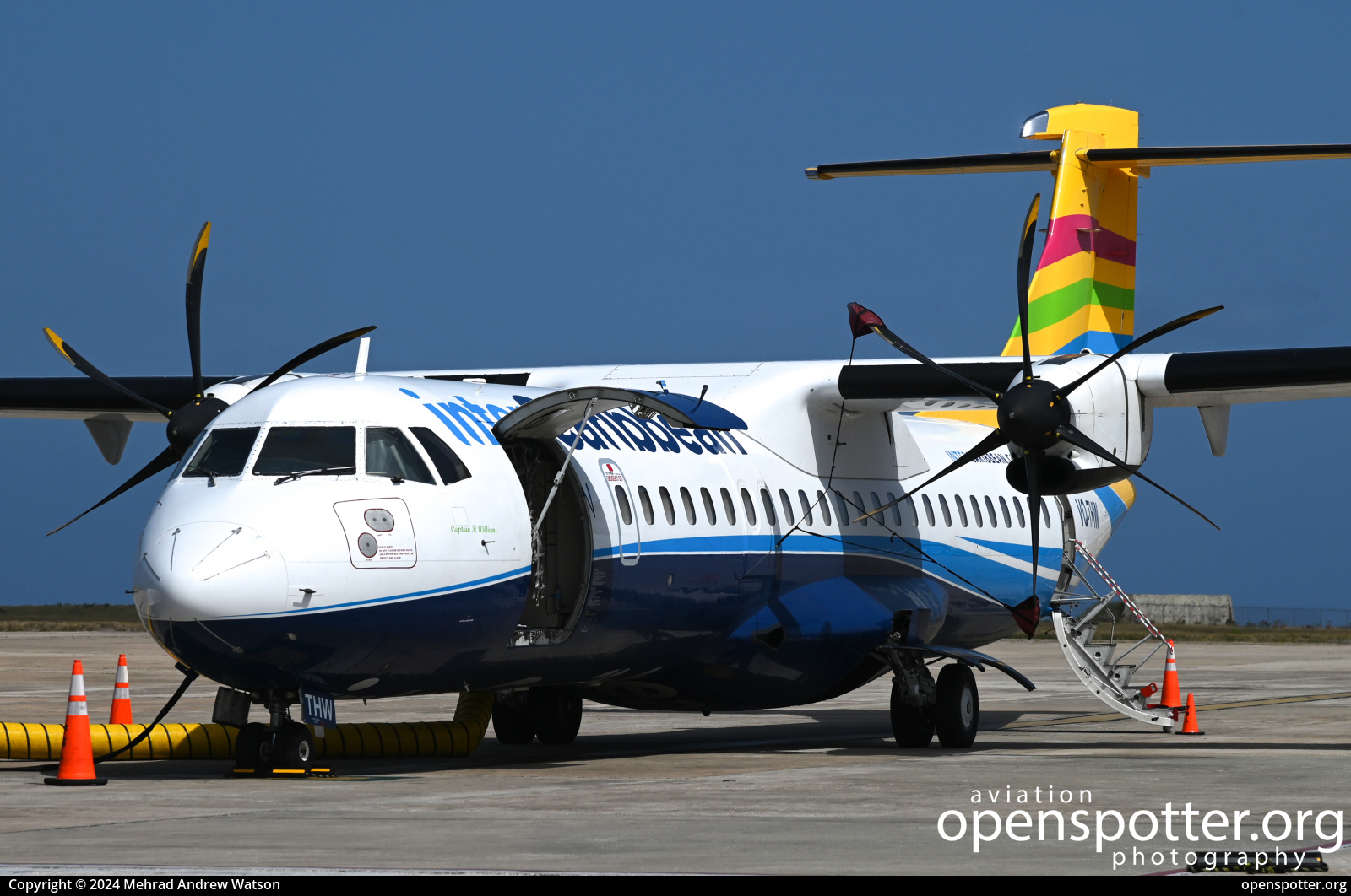 VQ-THW - InterCaribbean Airways ATR 72-500 at Grantley Adams International Airport (BGI/TBPB) taken by Mehrad Andrew Watson | openspotter.org | ID: 88491