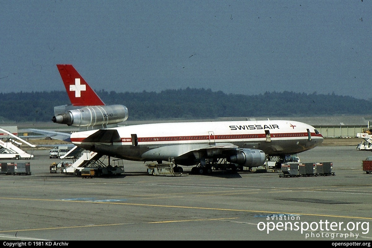 HB-IHH - Swiss McDonnell Douglas DC-10-30 at Zurich International Airport (ZRH/LSZH) taken by KD Archiv | openspotter.org | ID: 63857
