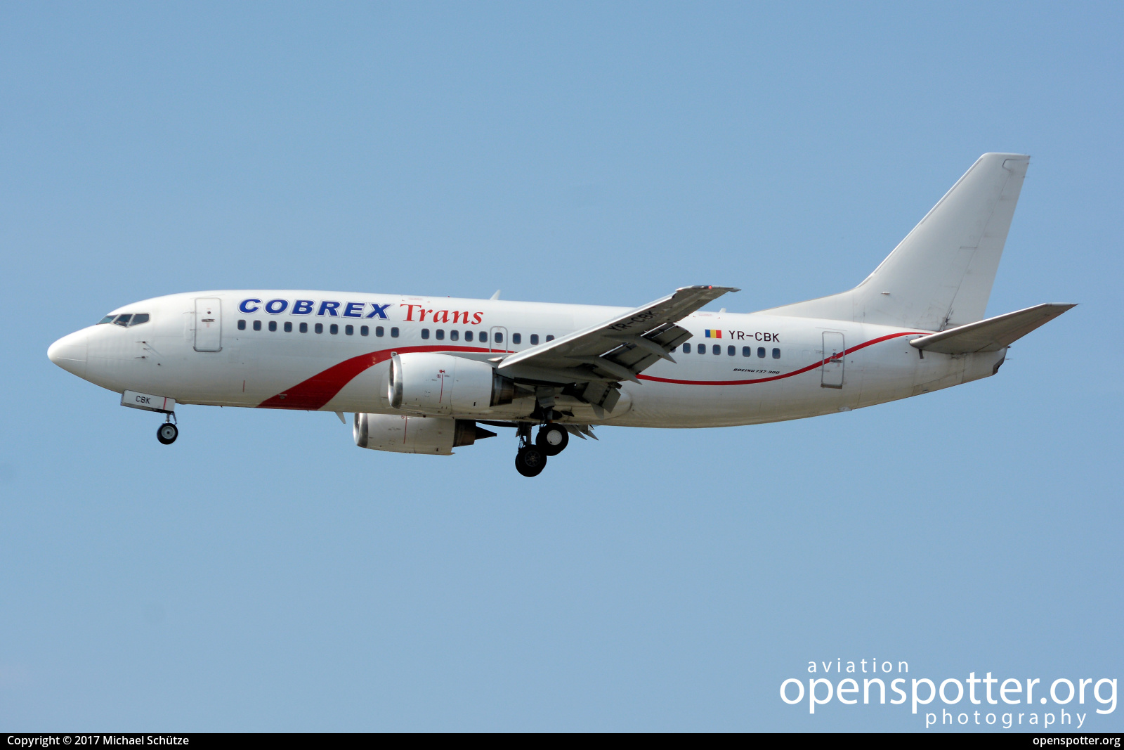 YR-CBK - Cobrex Trans Boeing 737-382 at Berlin-Tegel Airport (TXL/EDDT) taken by Michael Schütze | openspotter.org | ID: 45111