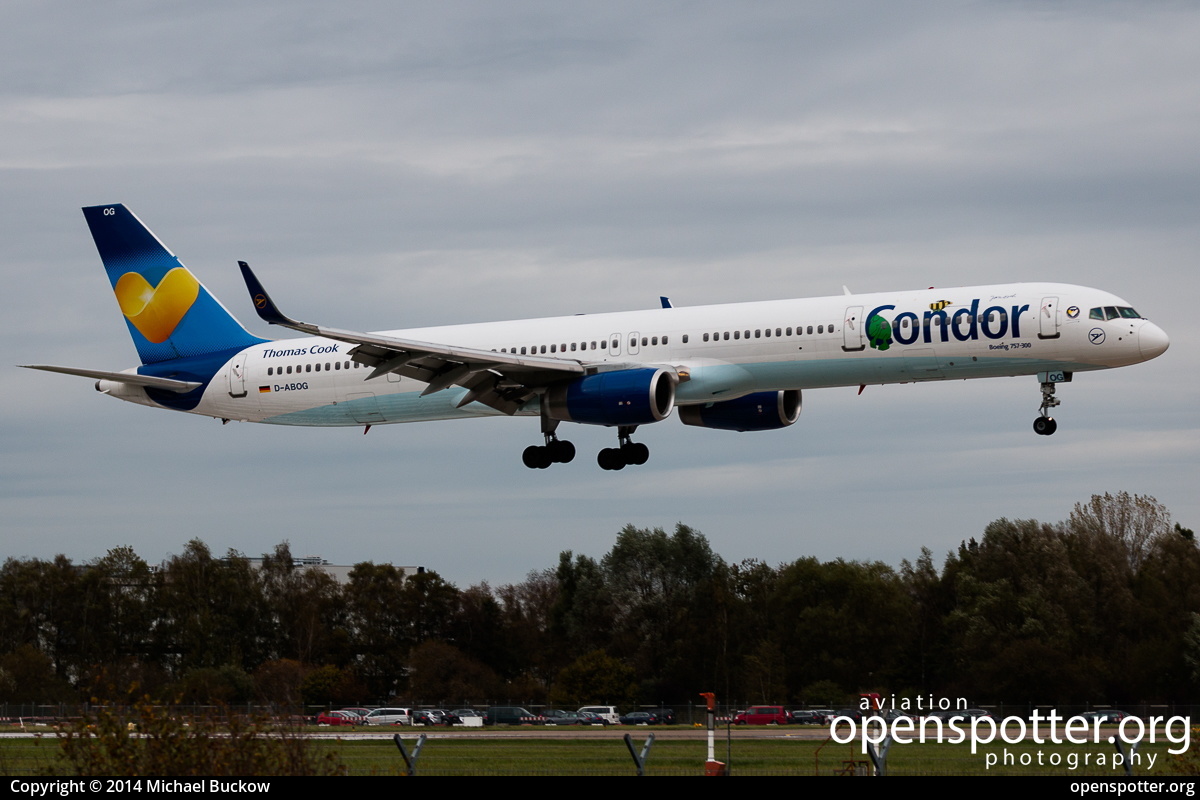 D-ABOG - Condor Boeing 757-330(WL) at Hamburg Airport (Fuhlsbüttel Airport) (HAM/EDDH) taken by Michael Buckow | openspotter.org | ID: 25438