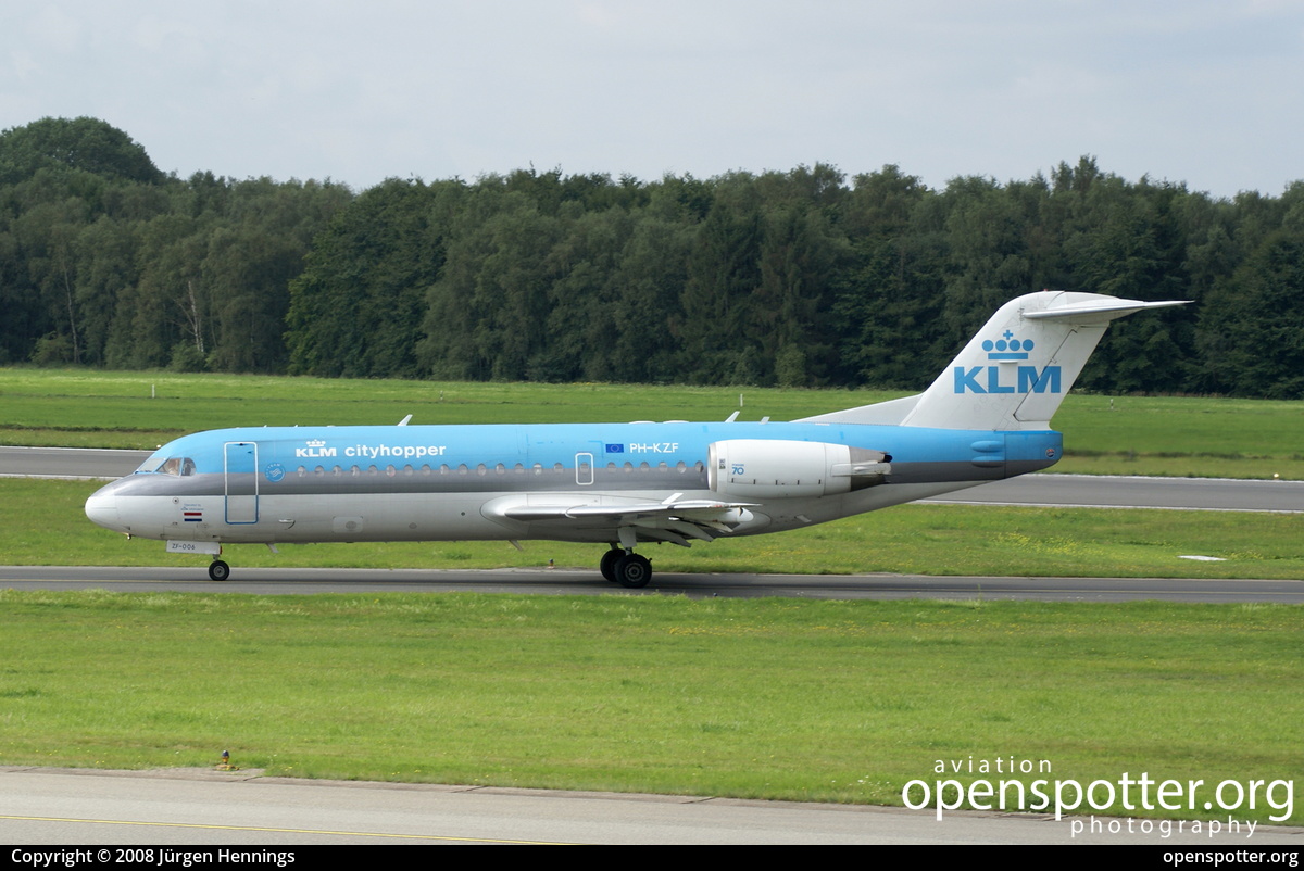 PH-KZF - KLM Cityhopper Fokker F70 at Hamburg Airport (Fuhlsbüttel Airport) (HAM/EDDH) taken by Jürgen Hennings | openspotter.org | ID: 33857