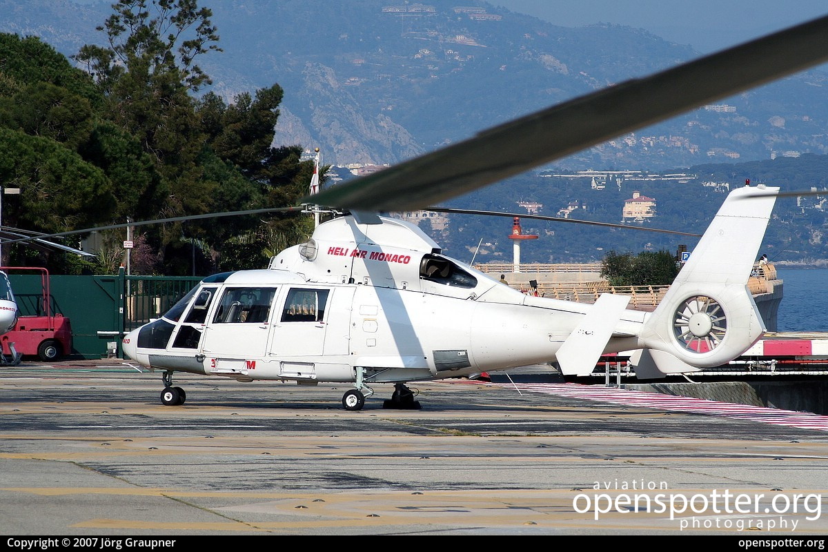 3A-MCM - Heli-Air-Monaco Eurocopter (Aerosp.) SA365N Dauphin 2 at Monaco Heliport (MCM/LNMC) taken by Jörg Graupner | openspotter.org | ID: 18935