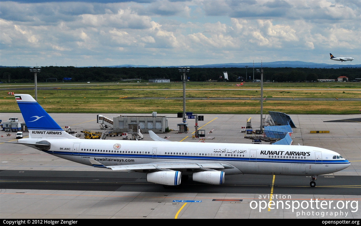 9K-ANC - Kuwait Airways Airbus A340-313 at Frankfurt International Airport (FRA/EDDF) taken by Holger Zengler | openspotter.org | ID: 11107