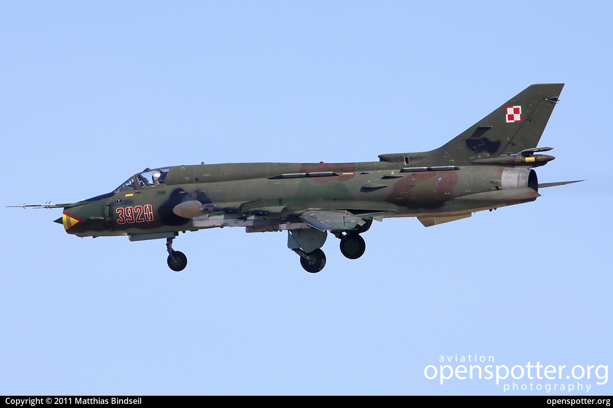3920 - Polish Air Force Sukhoi Su-22M4 at Swidwin Airport (EPSN) taken by Matthias Bindseil | openspotter.org | ID: 11760