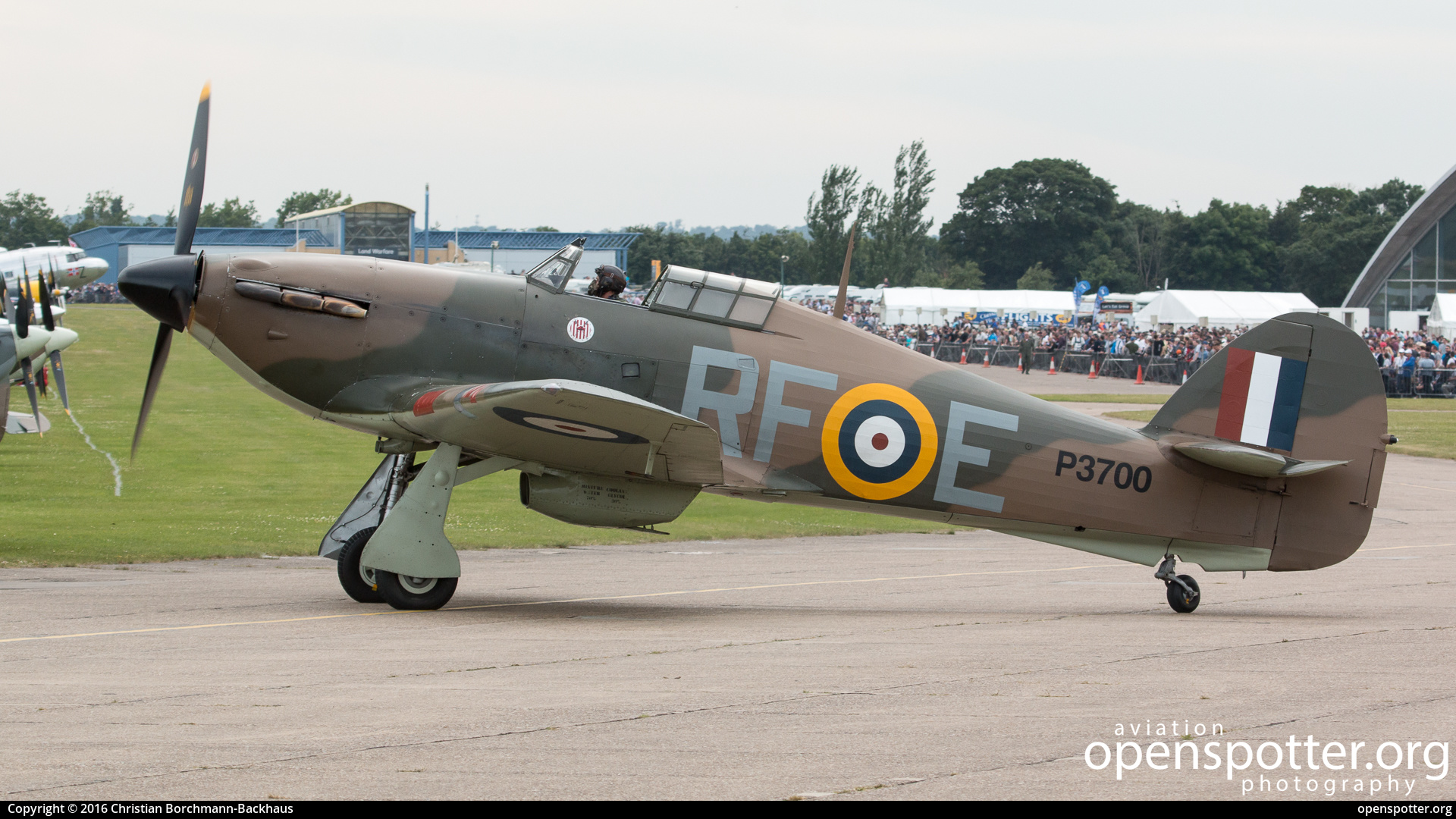 G-HURI - Private / Untitled Hawker Hurricane Mk. XIIa at Duxford Airport (QFO/EGSU) taken by Christian Borchmann-Backhaus | openspotter.org | ID: 40131