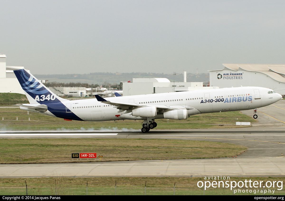 F-WWAI - Airbus Industrie Airbus A340-311 at Toulouse Blagnac International Airport (TLS/LFBO) taken by Jacques Panas | openspotter.org | ID: 13903