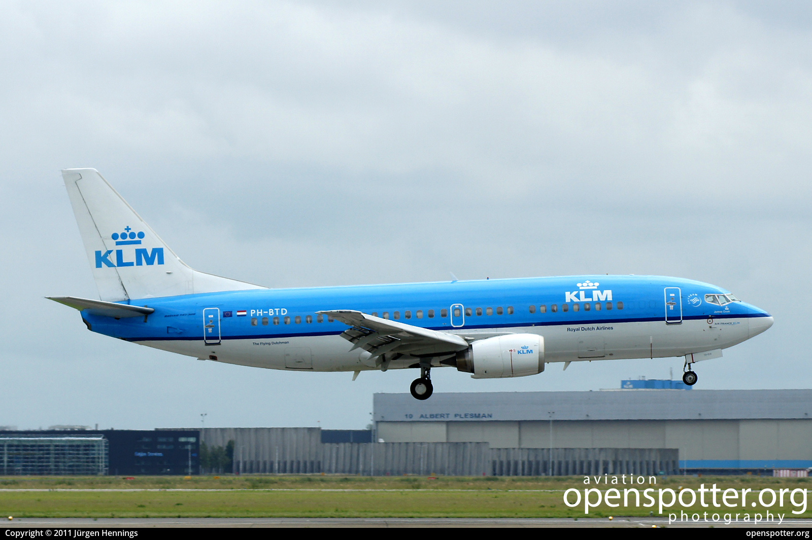 PH-BTD - KLM Royal Dutch Airlines Boeing 737-306 at Schiphol Airport (AMS/EHAM) taken by Jürgen Hennings | openspotter.org | ID: 42346
