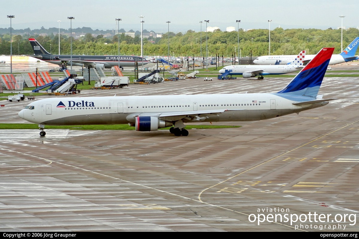 N831MH - Delta Air Lines Boeing 767-432(ER) at Manchester Airport (MAN/EGCC) taken by Jörg Graupner | openspotter.org | ID: 5461