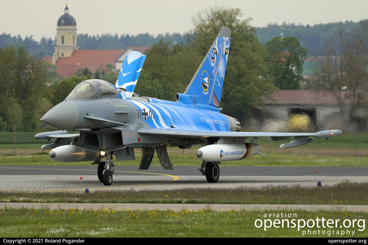 31+01 - German Air Force (Luftwaffe) Eurofighter EF-2000 Typhoon at Fliegerhorst Neuburg (ETSN) taken by Roland Pogander | openspotter.org | ID: 73551
