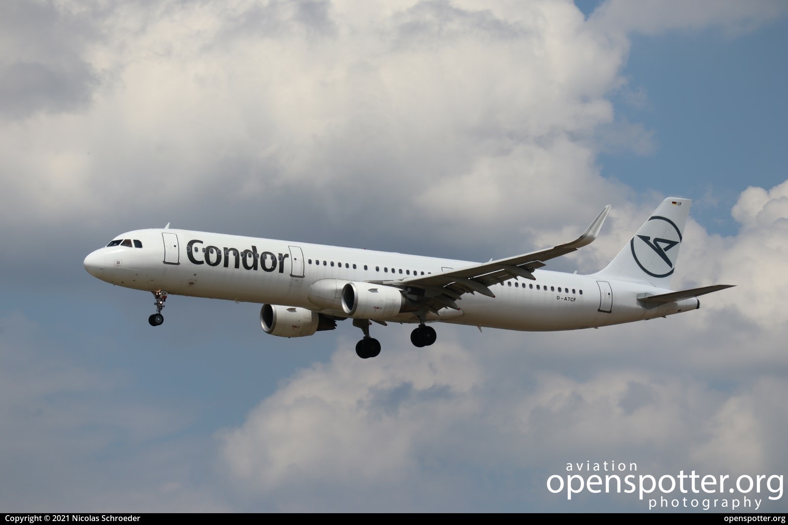 D-ATCF - Condor Airbus A321-211(WL) at Frankfurt International Airport (FRA/EDDF) taken by Nicolas Schroeder | openspotter.org | ID: 73614