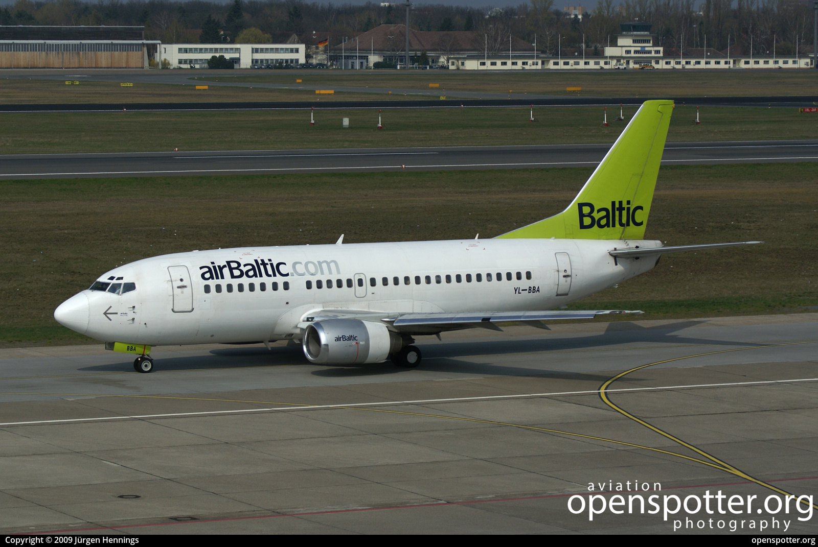 YL-BBA - Air Baltic Boeing 737-505 at Berlin-Tegel Airport (TXL/EDDT) taken by Jürgen Hennings | openspotter.org | ID: 67525