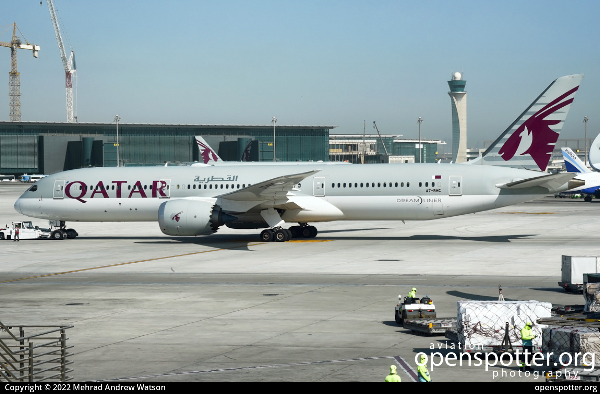 A7-BHC - Qatar Airways Boeing 787-9 Dreamliner at Doha International Airport (DOH/OTBD) taken by Mehrad Andrew Watson | openspotter.org | ID: 76419