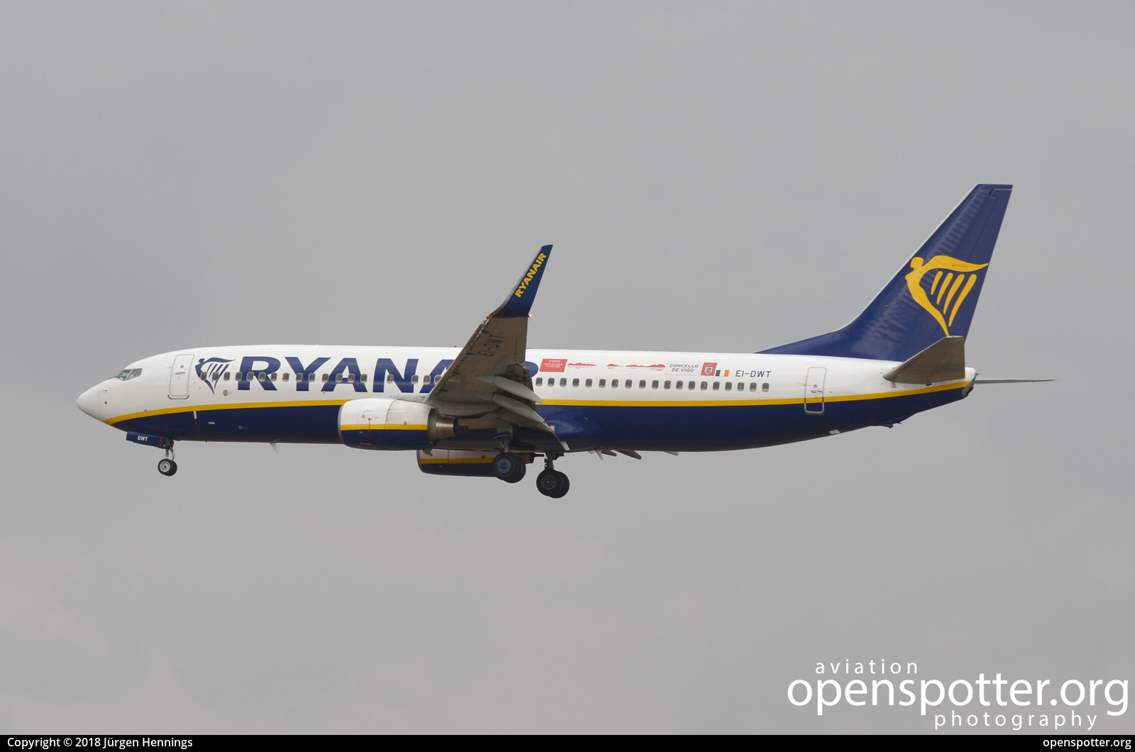 EI-DWT - Ryanair Boeing 737-8AS(WL) at Frankfurt International Airport (FRA/EDDF) taken by Jürgen Hennings | openspotter.org | ID: 58053