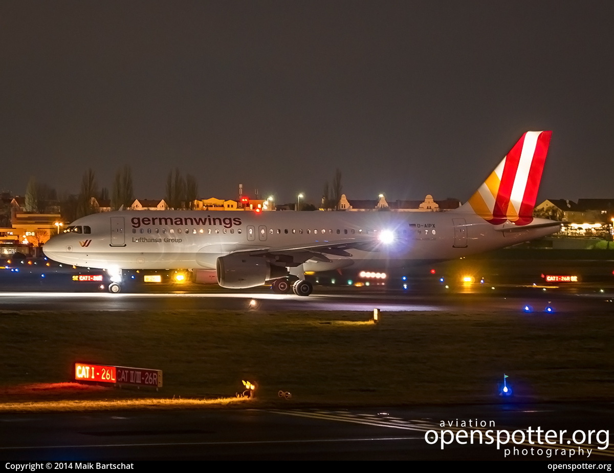 D-AIPX - Germanwings Airbus A320-211 at Berlin-Tegel Airport (TXL/EDDT) taken by Maik Bartschat | openspotter.org | ID: 13438
