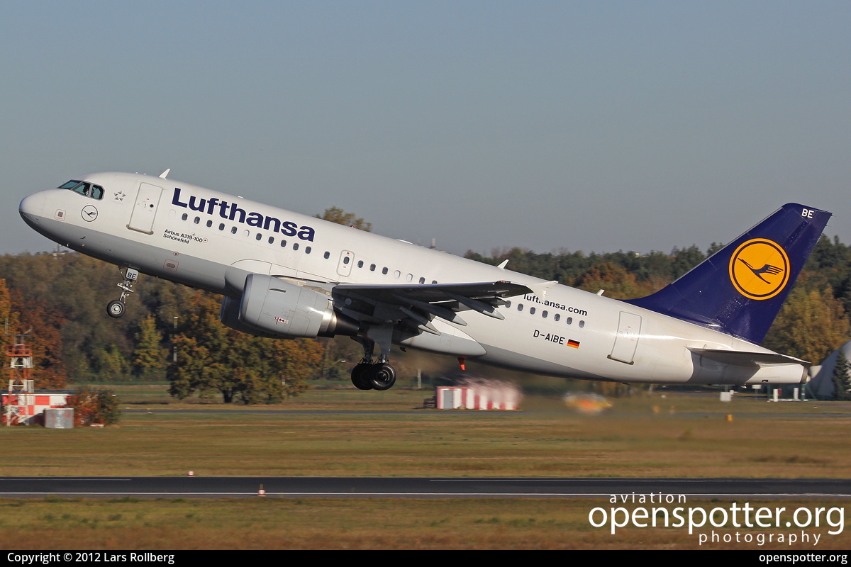 D-AIBE - Lufthansa Airbus A319-112 at Berlin-Tegel Airport (TXL/EDDT) taken by Lars Rollberg | openspotter.org | ID: 6014