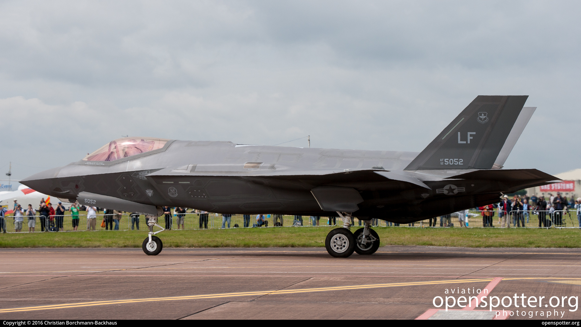 12-5052 - US Airforce (USAF) Lockheed Martin F-35A Lightning II at RAF Fairford (FFD/EGVA) taken by Christian Borchmann-Backhaus | openspotter.org | ID: 50971